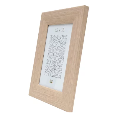 Drewniana rama do obrazu Nathan 10x15 cm | dąb | szkło standardowe (2 mm)