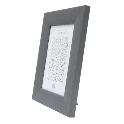 Drewniana rama do obrazu Nathan 60x80 cm | szary | szkło standardowe (2 mm)