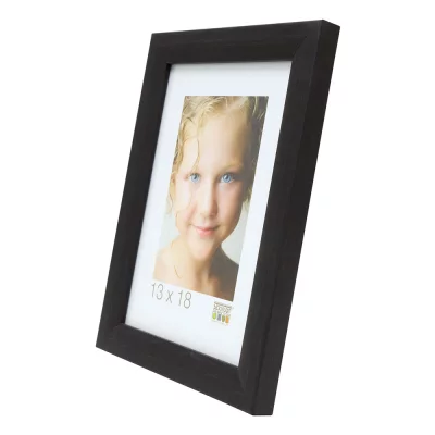 Houten kader Olivia 13x13 cm | zwart | normaal glas (2 mm)