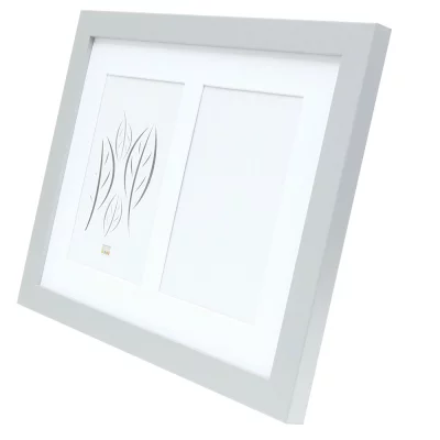 Multi fotokader Juliette voor 2 foto's 10x15 cm | zilver | normaal glas (2 mm)