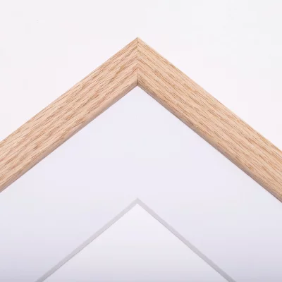 Dřevěný rám New Basic s paspartou 60x80 cm (50x70 cm) | dubová | plexisklo (2mm)