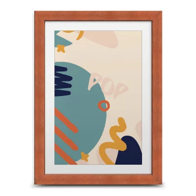 Houten kader POP 10x15 cm | bruin | kunstglas (1 mm)