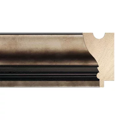 Barok kader Elwira 70x90 cm | zilver | kunstglas (1 mm)