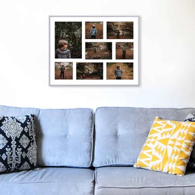 Aluminiowa multiramka na zdjęcia Alicja 40x50 cm (8 Bilder) | srebrny | szkło sztuczne (1 mm)