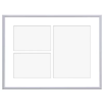 Aluminiowa multiramka na zdjęcia Amelia 30x40 cm (3 Bilder) | srebrny | szkło sztuczne (1 mm)