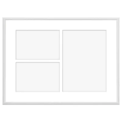 Aluminiowa multiramka na zdjęcia Amelia 30x40 cm (3 Bilder) | biały | szkło sztuczne (1 mm)