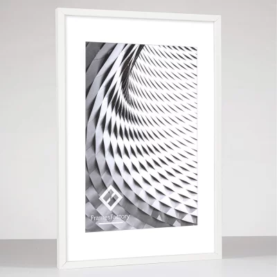 Houten kader Tisar 30x40 cm | wit | kunstglas (1 mm)