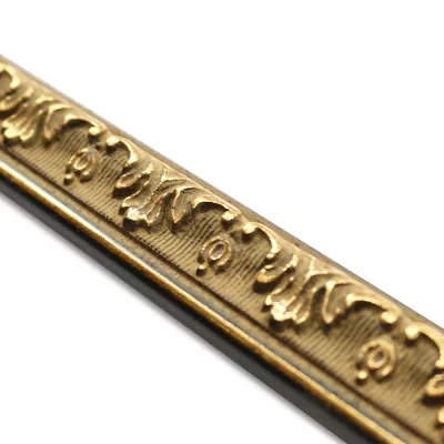 Lustro na ścianę Precioso na wymiar złoty na czarnym | lustro (2 mm)