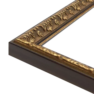 Exklusiv träram Precioso 30x40 cm | guld på svart | Standardglas (2 mm)