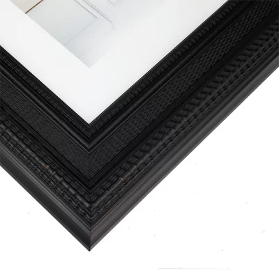 Exklusiv-Holzrahmen Fine 40x60 cm | Schwarz | Spiegel