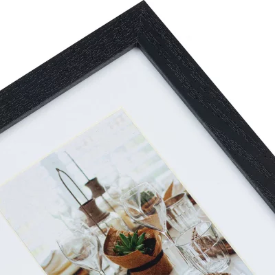 Multi fotokader van hout Modern 3x10x15 cm | zwart | normaal glas (2 mm)