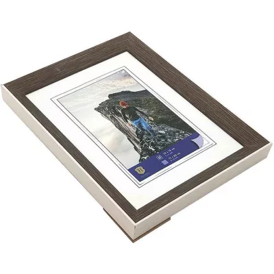 Kunststof kader Edge 10x15 cm | donkerbruin | normaal glas (2 mm)