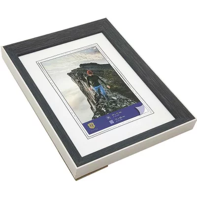 Kunststof kader Edge 10x15 cm | donkergrijs | normaal glas (2 mm)