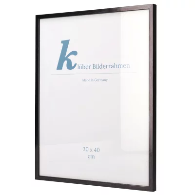 Houten kader Calamar 30x40 cm | antraciet-zwart | normaal glas (2 mm)