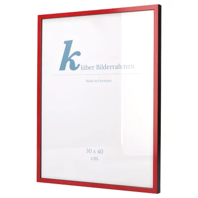 Houten kader Calamar 30x40 cm | rood-zwart | normaal glas (2 mm)