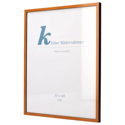 Houten lijst Calamar op maat oranje-zwart | lege lijst (zonder glas en achterwand)