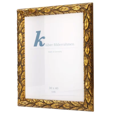 Barokkader Cadiz op maat goud | normaal glas (2 mm)