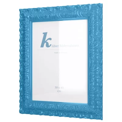 Cornice barocca Salamanca Color su misura Blue (093) | Vetro standard (2 mm)