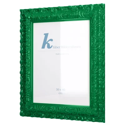 Cornice barocca Salamanca Color su misura Emerald (160) | Vetro standard (2 mm)