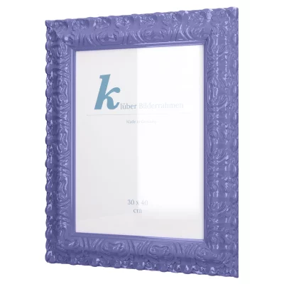 Cornice barocca Salamanca Color su misura Iris (076) | Vetro standard (2 mm)