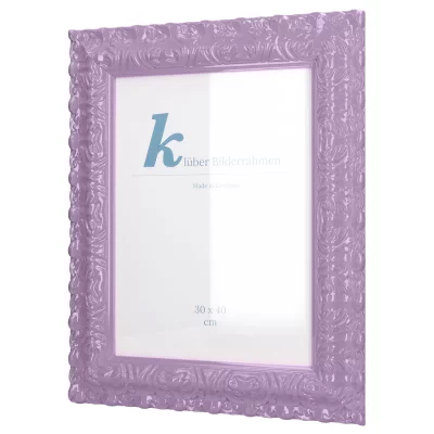 Cornice barocca Salamanca Color su misura Lavender (065) | Vetro standard (2 mm)