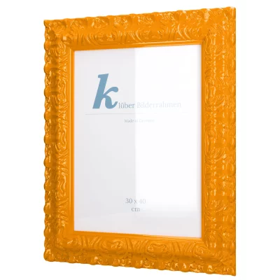 Cornice barocca Salamanca Color su misura Light Orange (011) | Vetro standard (2 mm)