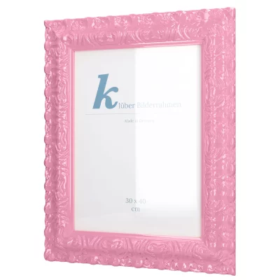 Cornice barocca Salamanca Color su misura Light Pink (052) | Vetro standard (2 mm)