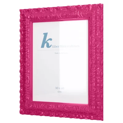 Cornice barocca Salamanca Color su misura Magenta (060) | Vetro standard (2 mm)