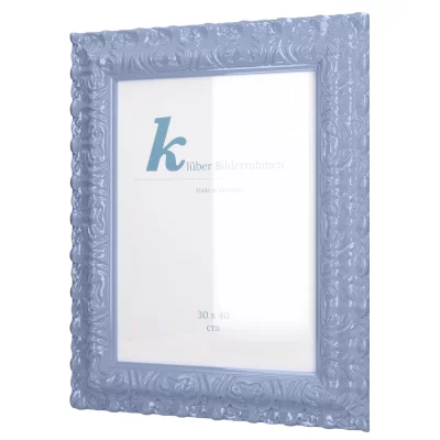 Cornice barocca Salamanca Color su misura Misty Blue (086) | Vetro standard (2 mm)