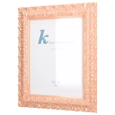 Cornice barocca Salamanca Color su misura Peach (024) | Vetro standard (2 mm)