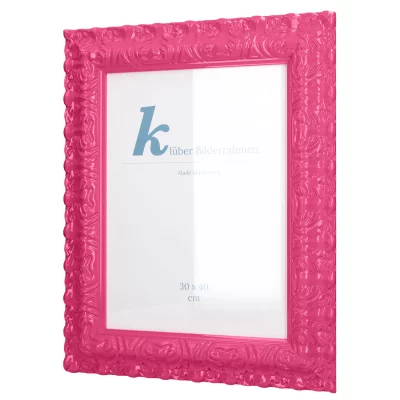 Cornice barocca Salamanca Color su misura Pink (059) | Vetro standard (2 mm)