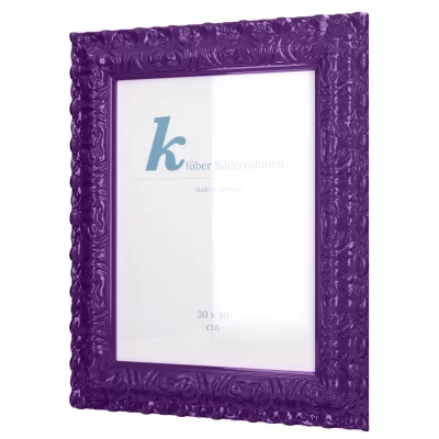 Cornice barocca Salamanca Color su misura Plum (069) | Vetro standard (2 mm)