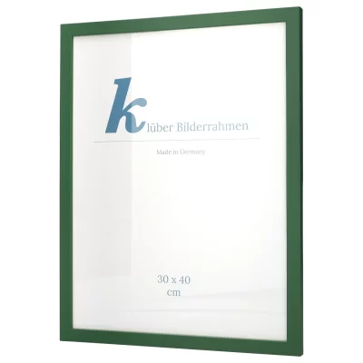 Holz-Bilderrahmen Prisma nach Maß Dunkelgrün | Normalglas (2 mm)