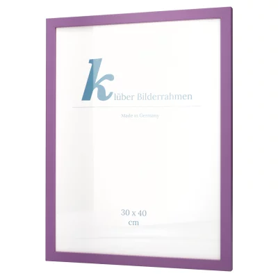 Holz-Bilderrahmen Prisma nach Maß Lila | Normalglas (2 mm)