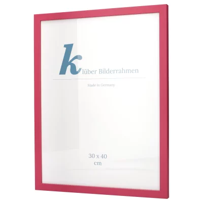 Holz-Bilderrahmen Prisma nach Maß Magenta | Normalglas (2 mm)
