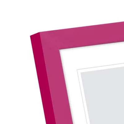 Cornice in plastica Isabella 15x21 cm (A5) | Fuchsia glänzend | Vetro sintetico (2 mm)