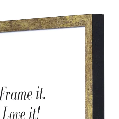 Houten kader Orbey op maat antiek goud | normaal glas (2 mm)