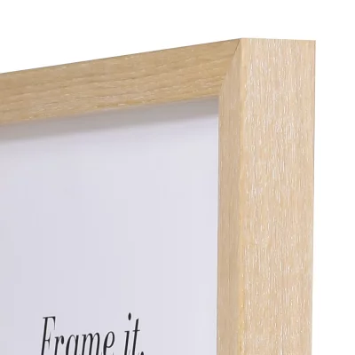 Houten kader Banize met afstandshouder op maat eik, gekalkt | normaal glas (2 mm)
