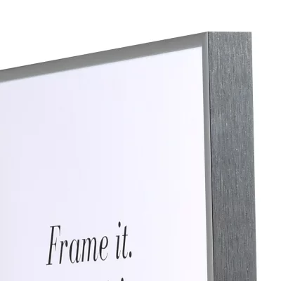 Alurahmen Quadro XL Maßanfertigung antiksilber hochglanz | Kunstglas UV 99 entspiegelt (2 mm)