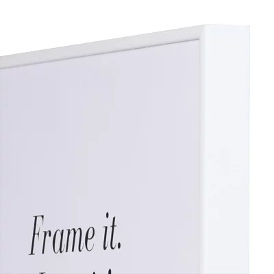 Alurahmen Quadro XL Maßanfertigung weiß RAL 9016 | Kunstglas UV 99 entspiegelt (2 mm)