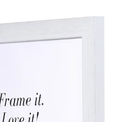 Houten kader MDF "Lille" op maat wit | normaal glas (2 mm)
