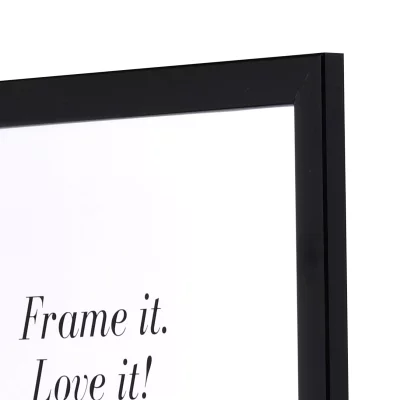 Houten kader Paris op maat zwart, hoogglans | normaal glas (2 mm)