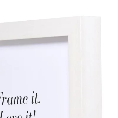 3D Houten lijst Nouvelle met diepe lijst 50x75 cm | wit | normaal glas (2 mm)
