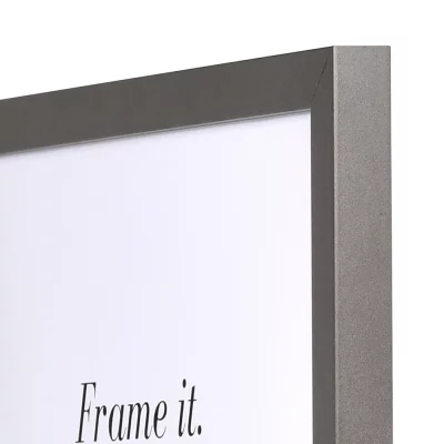 Holzrahmen Top Cube Maßanfertigung platin | Normalglas (2 mm)