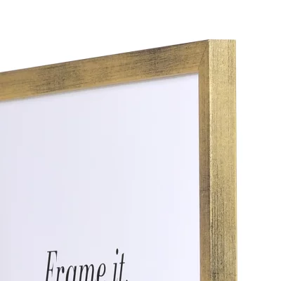 Holzrahmen Maßanfertigung Top Pro S gold | Kunstglas UV 99 entspiegelt (2 mm)