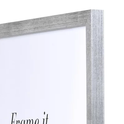 Holzrahmen Maßanfertigung Top Pro S silber | Kunstglas UV 99 entspiegelt (2 mm)
