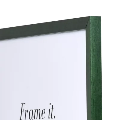 Holzrahmen Maßanfertigung Top Pro S tannengrün | Kunstglas UV 99 entspiegelt (2 mm)