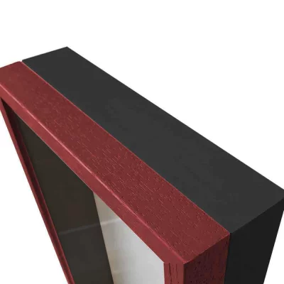 Unibox Bilderrahmen 50x50 cm | rot-schwarz | Normalglas (2 mm)