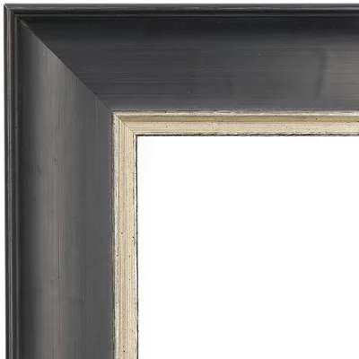Thumbnail von Barockrahmen Aarburg nach Maß Anthrazit-Schwarz mit Silber, handgrundiert Bild 4