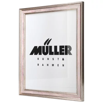 Cornice in legno Brema su misura oro bianco - rosa | Cornice vuota (senza vetro e senza pannello posteriore)